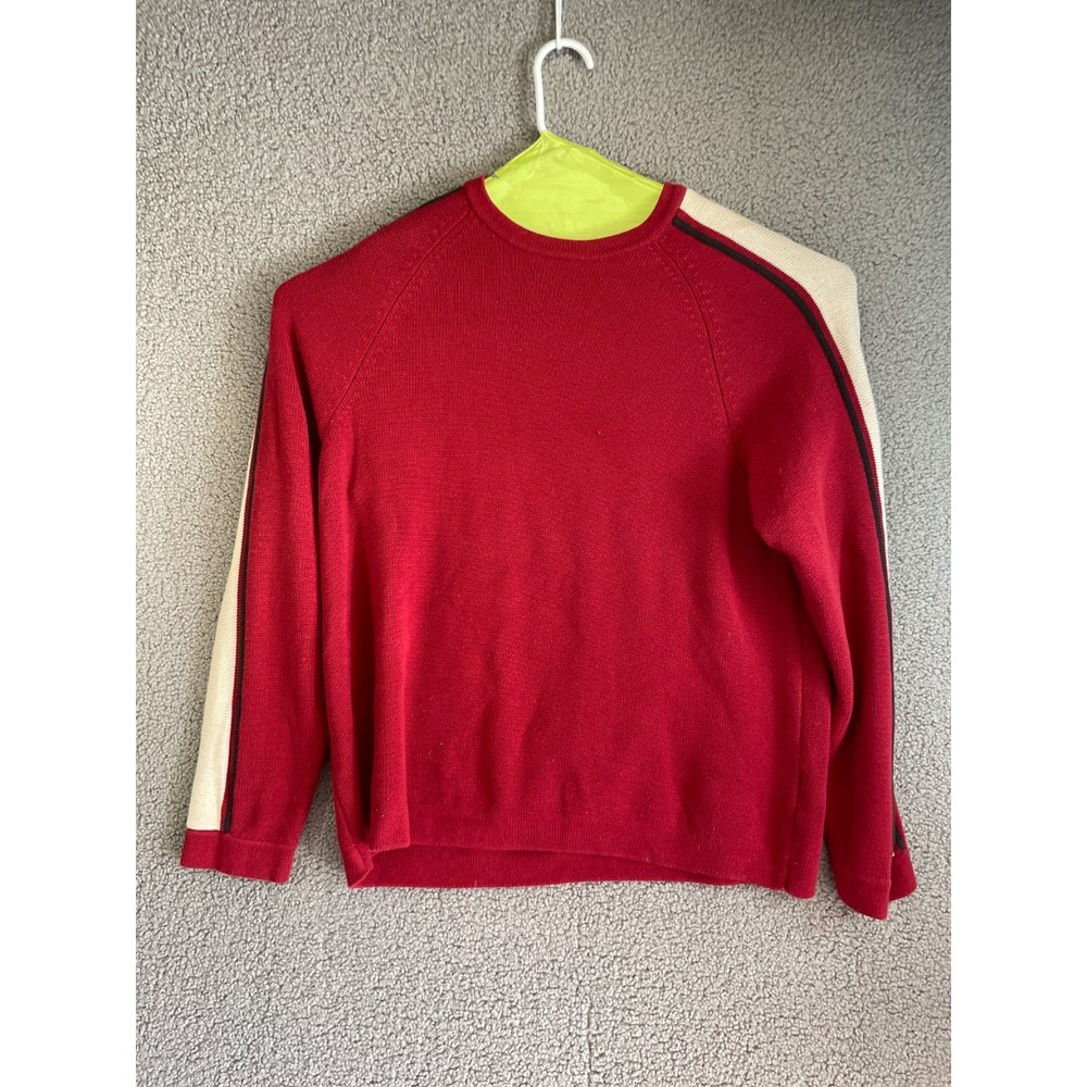 Eddie Bauert Sweater Men Size Large  Maroon Long Sleeve‎ Crew Neck